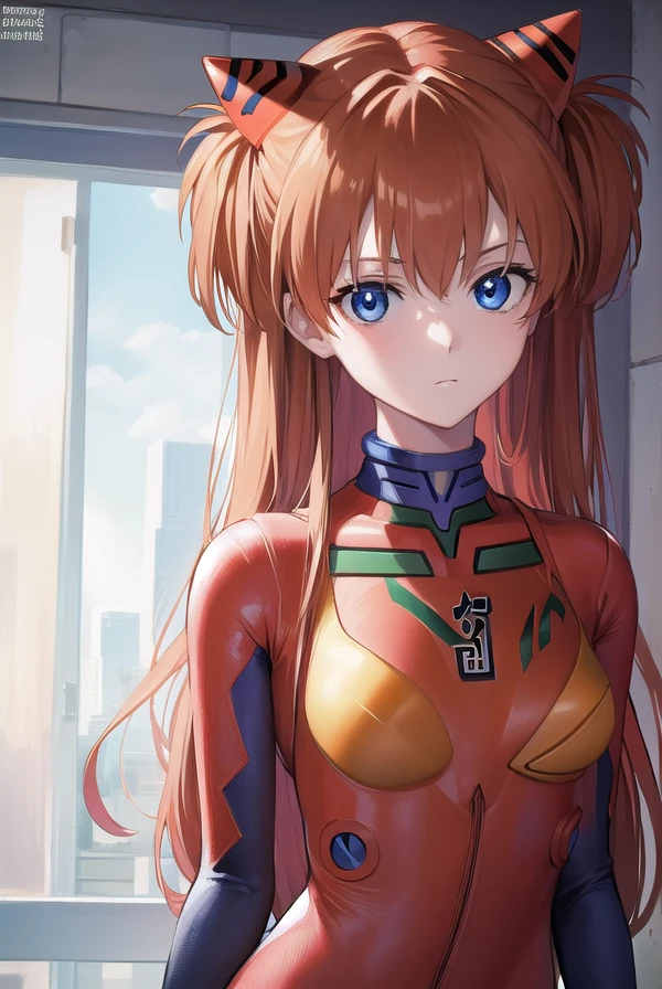 asukalangley, <lora:asukalangleysouryuu-lora-nochekaiser:1>,
asuka langley soryu, (souryuu asuka langley:1.5), blue eyes, hair between eyes, headgear, interface headset, orange hair, two side up,
BREAK bodysuit, long sleeves, plugsuit, red bodysuit,
BREAK indoors, classroom,
BREAK looking at viewer, (cowboy shot:1.5),
BREAK <lora:GoodHands-beta2:1>, (masterpiece:1.2), best quality, high resolution, unity 8k wallpaper, (illustration:0.8), (beautiful detailed eyes:1.6), extremely detailed face, perfect lighting, extremely detailed CG, (perfect hands, perfect anatomy),