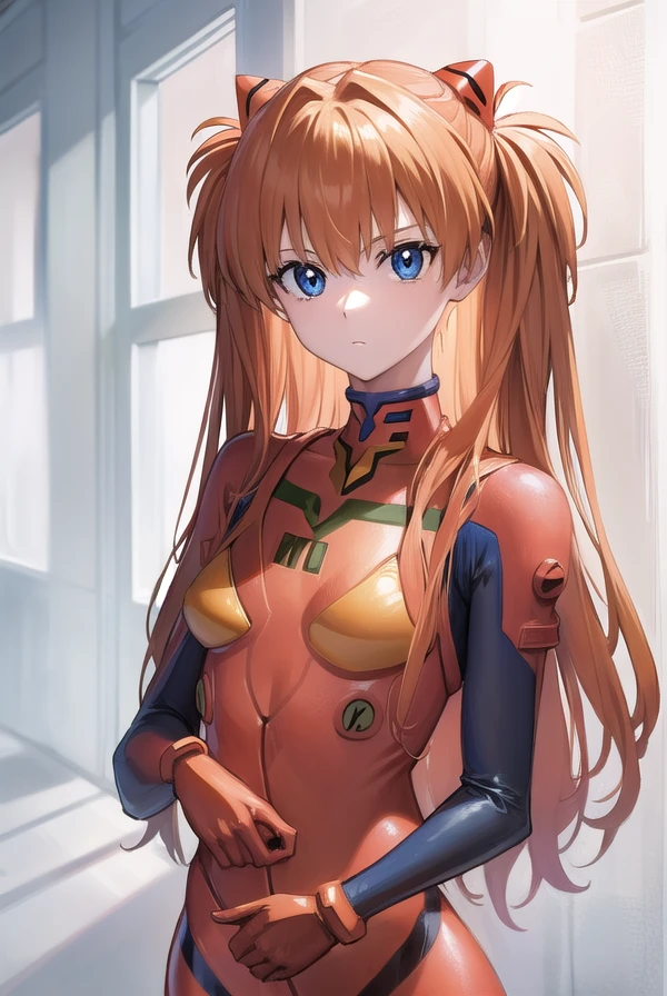 asukalangley, <lora:asukalangleysouryuu-lora-nochekaiser:1>,
asuka langley soryu, (souryuu asuka langley:1.5), blue eyes, hair between eyes, headgear, interface headset, orange hair, two side up,
BREAK bodysuit, long sleeves, plugsuit, red bodysuit,
BREAK indoors, classroom,
BREAK looking at viewer, (cowboy shot:1.5),
BREAK <lora:GoodHands-beta2:1>, (masterpiece:1.2), best quality, high resolution, unity 8k wallpaper, (illustration:0.8), (beautiful detailed eyes:1.6), extremely detailed face, perfect lighting, extremely detailed CG, (perfect hands, perfect anatomy),