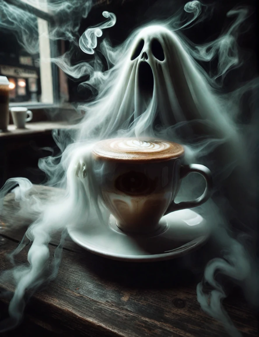 <lora:SDXLGhostStyle:1> GhostlyStyle, a haunted coffee cafe