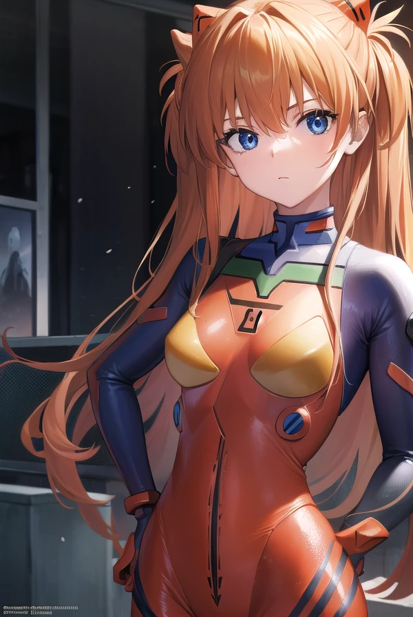 asukalangley, <lora:asukalangleysouryuu-lora-nochekaiser:1>,
asuka langley soryu, (souryuu asuka langley:1.5), blue eyes, hair between eyes, headgear, interface headset, orange hair, two side up,
BREAK bodysuit, long sleeves, plugsuit, red bodysuit,
BREAK indoors, classroom,
BREAK looking at viewer, (cowboy shot:1.5),
BREAK <lora:GoodHands-beta2:1>, (masterpiece:1.2), best quality, high resolution, unity 8k wallpaper, (illustration:0.8), (beautiful detailed eyes:1.6), extremely detailed face, perfect lighting, extremely detailed CG, (perfect hands, perfect anatomy),