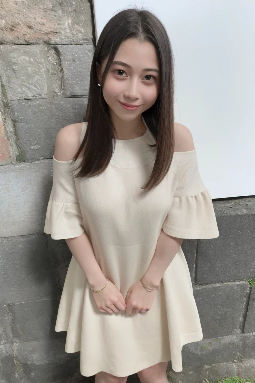1girl, (wearing an off-the-shoulder dress:1.4),(RAW photo, best quality), (realistic, photo-realistic:1.4), masterpiece, an extremely delicate and beautiful, extremely detailed, 2k wallpaper, Amazing, finely detail, extremely detailed CG unity 8k wallpaper, ultra-detailed, highres, soft light, beautiful detailed girl, extremely detailed eyes and face, beautiful detailed nose, beautiful detailed eyes,cinematic lighting,(in the garden:1.6),perfect anatomy,slender body,smiling,(close up:1.4),(young girl:1.6),(look at viewer),(front view:2.0),cinematic angle,(cleavage:1.4),(twintails hair:2.0),(brown eyes:1.2),(standing:1.4), <lora:nonakakokona_lora-03:0.8>