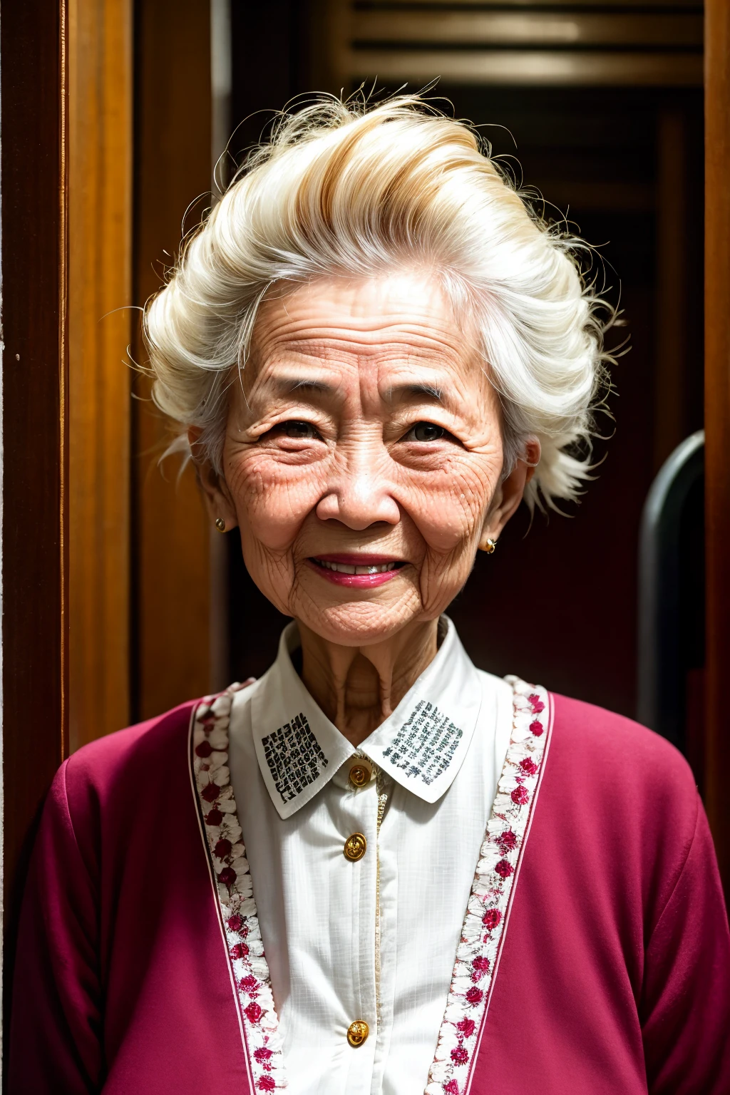 masterpiece, best quality, high resolution, absurdres,
asian, 80 years old,old woman,