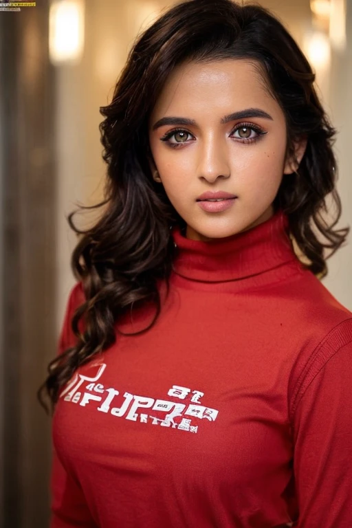 Photography of a petite woman, beautiful gorgeous face, ((full body)), (18 years old), (wearing red turtleneck t-shirt), cute, ((dark brown iris)), perfect body, cinematic lighting, bokeh, 8k, uhd, soft shadows, masterpiece, (very detailed face lips eyes), ((extremely proportion)), ((hyper detailed)), ((photorealistic)), ((absolutely gorgeous face)),  <lora:Shirley_Setia-10:0.9>