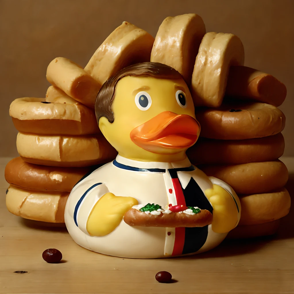 (masterpiece), best quality, ((old man in blue suit)) (((holds nude naked nude naked teen girl who has a detailed smiling face and a headband on her head and holds a rubber duck))) and has medium breast and nipple and vagina and short bun hair and earring and and necklace and wristwatch, classroom setting, crowd of men in school uniform in background , 