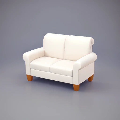 masterpiece,best quality,sofa,cute,3dzujian,3d rendering,Cartoon material,clean background,white background,blank background,  <lora:3dzujianV3-000010:1>