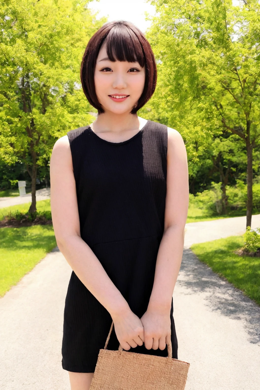 1girl, japense girl, ririka <lora:JAVn_Idol_-_Ririka__梨ã
è±:1>, small breasts, short hair, black hair, bob cut, sun dress, outdoors, midday sun <lora:add_detail:0.8>