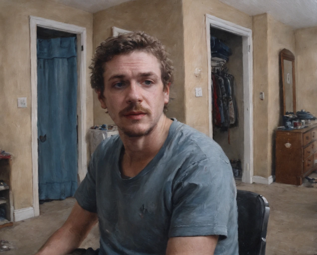 <lora:XL_Oil_Paint_ClassipeintXL1.9:1>, <lora:XL_bossmanjack_v3:1>, (((oil painting))), portrait, 1boy, male focus, solo, indoors, detailed, 4k, 8k