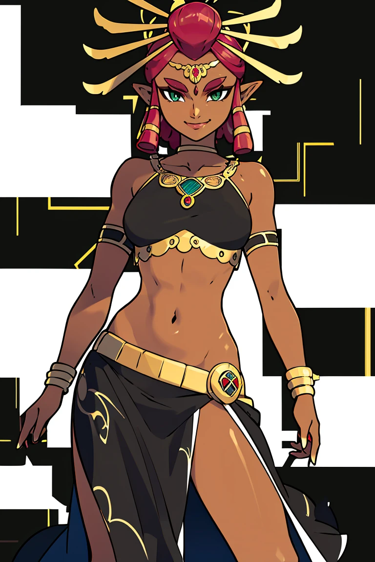 (1girl, 1z_riju\(totk\), working as a prostitute, city street, night time, standing with her legs spread wide apart, satisfied expression, shaded, teenager, cleavage, big eyes, big lips, teenager), (skimpy black leotard, center opening, cleavage cutout, crotch cutout), cameltoe, massive breasts, cleavage, breasts, hands behind head, spread legs, detailed face, afternoon, masterpiece, breast indentation, dark lipstick, eyeshadow, hyperrealism, heavy makeup, massive breasts and ass, (breast sag), downblouse, nipslip,, massive breasts, m cup breasts, face and chest focus, suggestive pose, dark areolae, cowboy shot, spread legs, detailed, solid linework, head jewelry,
