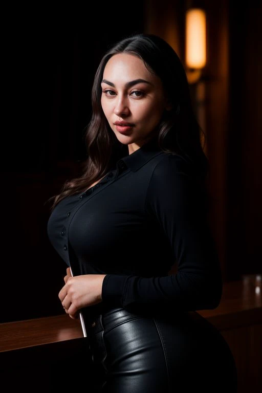 DEN_louisa_khovanski,
working in a dark atmospheric bar, working behind the bar, pulling pints, bar, dark wood bar, atmospheric, wearing a shirt and tie and skirt,
bokeh, f1.4, 40mm, photorealistic, raw, 8k, textured skin, skin pores, intricate details <lora:epi_noiseoffset2:1>, epiCRealism, <lora:ClothingAdjuster3:-0.8>