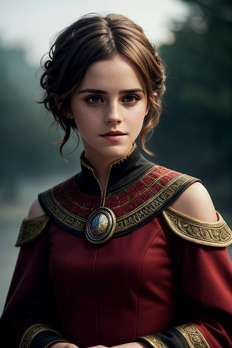 photo of beautiful (emwats0n:0.99), a woman in a (movie premiere gala:1.1), perfect short hair, hair upsweep updo, wearing (gryffindor wizard outfit:1.1),  modelshoot style, (extremely detailed CG unity 8k wallpaper), professional majestic (photography by  tim walker:1.1), (Sony a6600 Mirrorless Camera), 24mm, exposure blend, hdr, faded, extremely intricate, High (Detail:1.1), Sharp focus, dramatic, soft cinematic light, (looking at viewer), (detailed pupils), (upper body), 4k textures, adobe lightroom, photolab, elegant, ((((cinematic look)))), soothing tones, insane details, hyperdetailed, low contrast