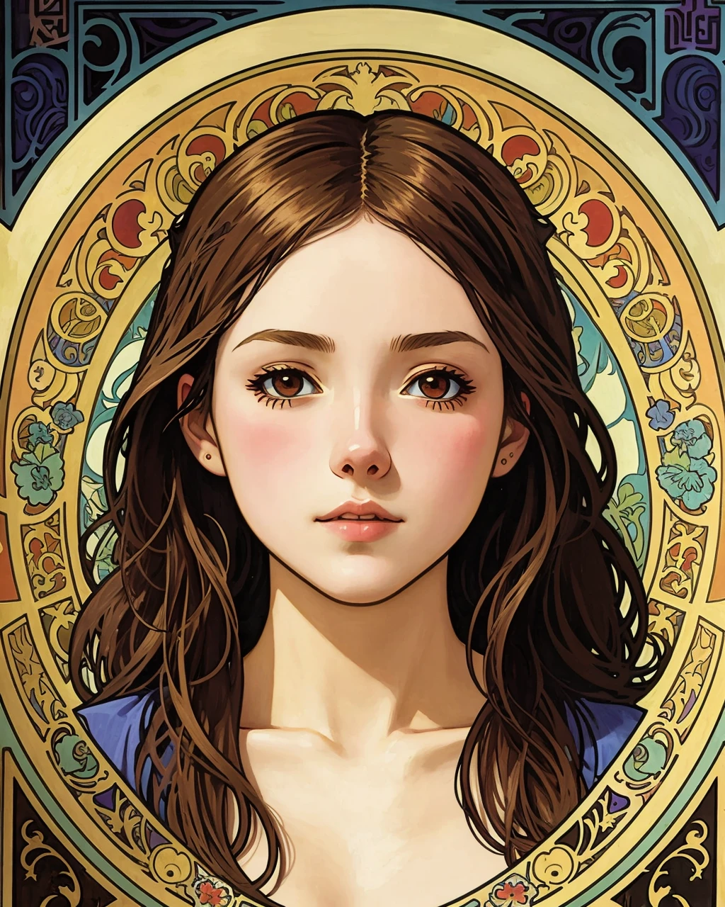 best quality,masterpiece,highly detailed,ultra-detailed, 1girl,dress <lora:neg4all_bdsqlsz_V3.5:-1> <lora:Nouveau_last:0.5> Art Nouveau by Alphonse Mucha