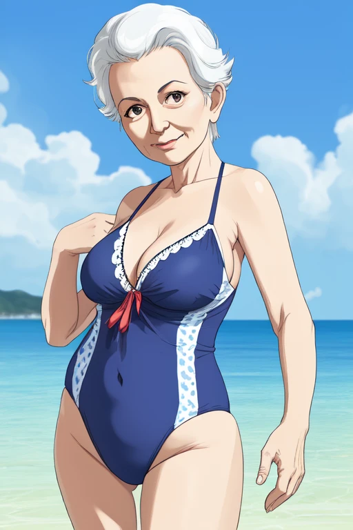 nice granny in swimsuit