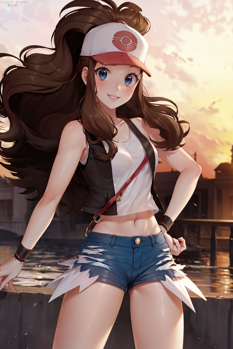 <lora:Puppypaww_Style:0.8>, ((masterpiece,best quality)), absurdres, long hair,   <lora:hilda1-000010:1>,  solo, smile, def1, solo, smiling, looking at viewer, cowboy shot,  cinematic composition, contrapposto,