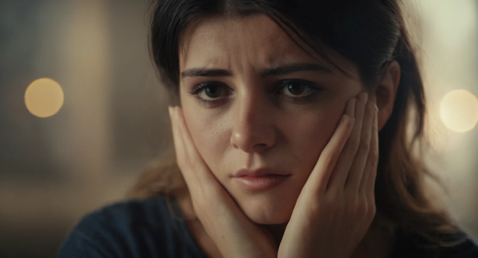 cinematic film still of Cinematic Film stock footage in (arri alexa style) Kodak film print,
<lora:Hyperrealism-000003:1>
a woman with a sad face crying Hyperrealism Style, shallow depth of field, vignette, highly detailed, high budget, bokeh, cinemascope, moody, epic, gorgeous, film grain, grainy