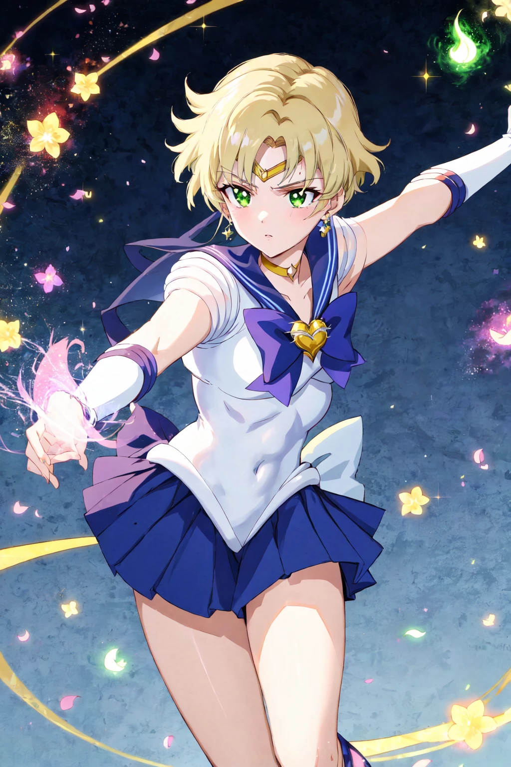 (nfsw, +18, Erotic Anime Art )、(highest quality:1.1), (masterpiece:1.4), (absurd:1.0), Portrait, Close-up,
1, sailor uranus, KizukiAi,, big and full breasts, aqua eye, blonde hair, sailor warrior uniform, sailor collar, chest bow, yellow ribbon, charming skirt, white elbow gloves, by the pool, (Smile:1.2), looking at the viewer, erect nipples、show off panties、super mini skirt、micro panties、(dynamic pose:1.2)、(Downから見る:1.2)、、spread your legs.(NSFW:1.2)、(Down :1.2)、crotch focus、dynamic angle,Soak a large amount of white slime 　Pee　Clear yellow liquid flowing from the crotch　full of sweat　Clothes are wet and transparent　　The surrounding area is full of white slime, cloudy liquid　　pool full of white slime　white slime dripping from above