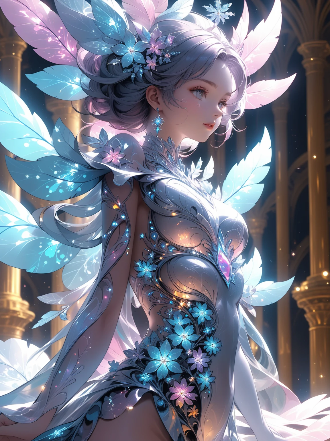 Close-up photo, whole body, masterpiece, top quality, best quality, official art, beautiful and aesthetic:1.2), (1girl), extreme detailed,(fractal art:1.3),colorful,highest detailed..