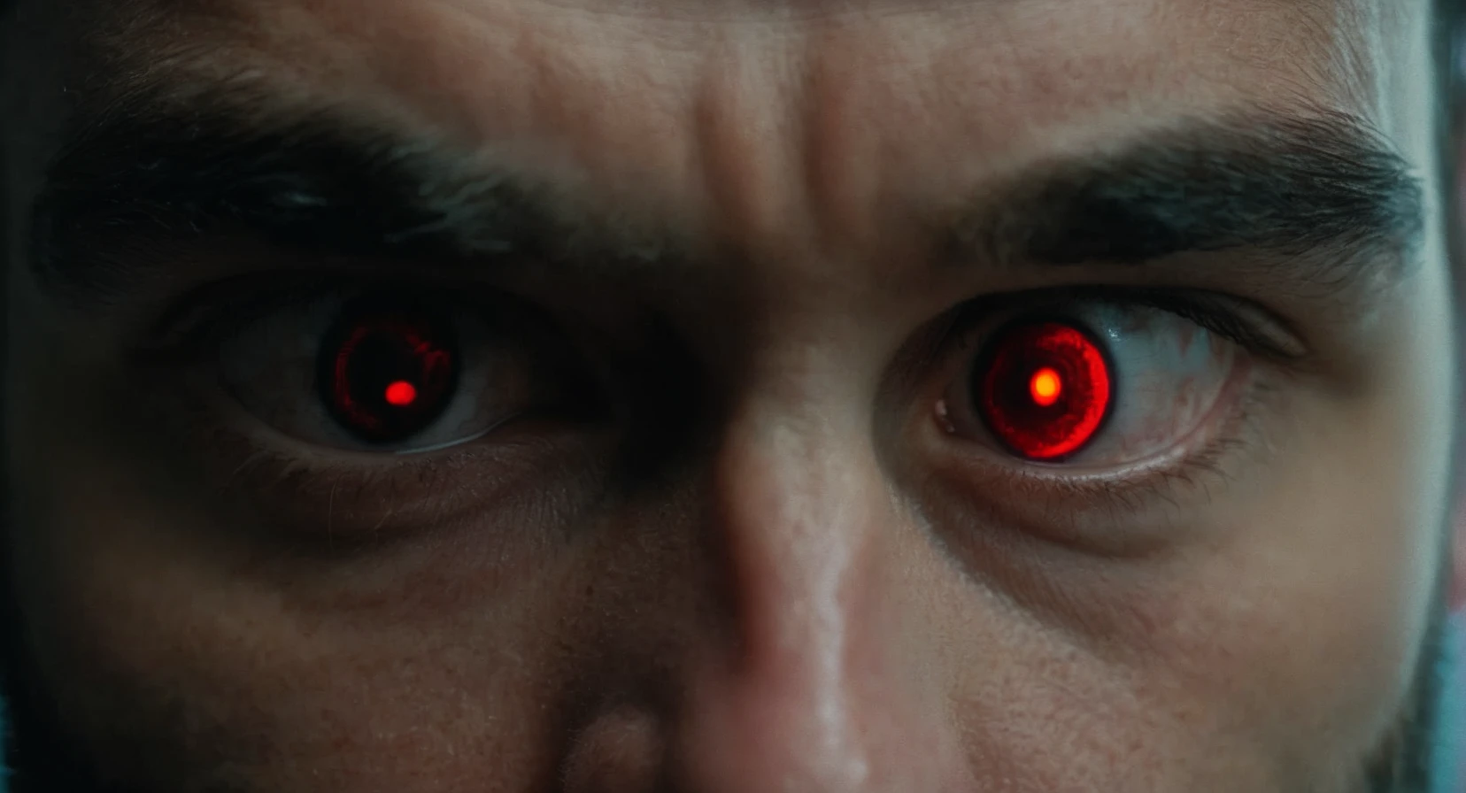 cinematic film still of Cinematic Film stock footage in (arri alexa style) Kodak film print, <lora:Superman:1> Superman red eyes heat blast, shallow depth of field, vignette, highly detailed, high budget, bokeh, cinemascope, moody, epic, gorgeous, film grain, grainy