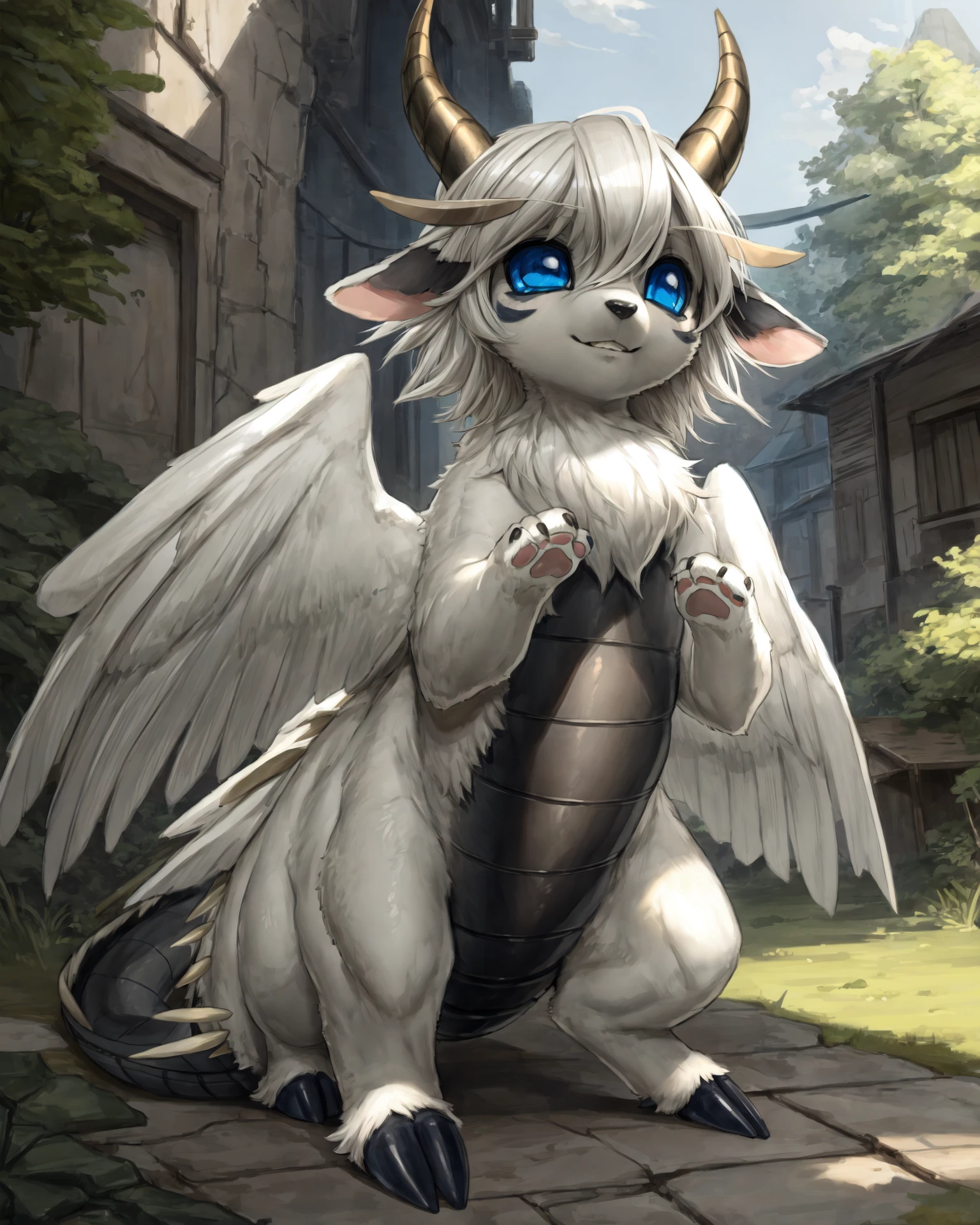 male, cat, beastman, animal hair, bra, bottomless, gloves, boots, penis, testis, Shota, juvenile, , Peeing, Angle from below