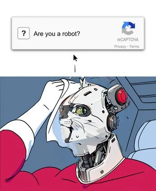 <lora:Animal_mecha-10:0.5>animal mecha, , realistic, , (metalic surface),cat, cyborg, nervous, sweating,