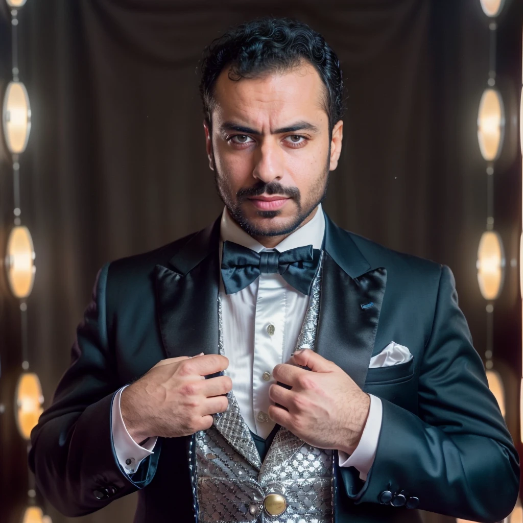 professional photography, portrait of mostafarok person, still film, high resolution, 4k, photo by Sacha Goldberger, <lora:mostafarok_31950:1> <lora:KawaiiTech-20:1>