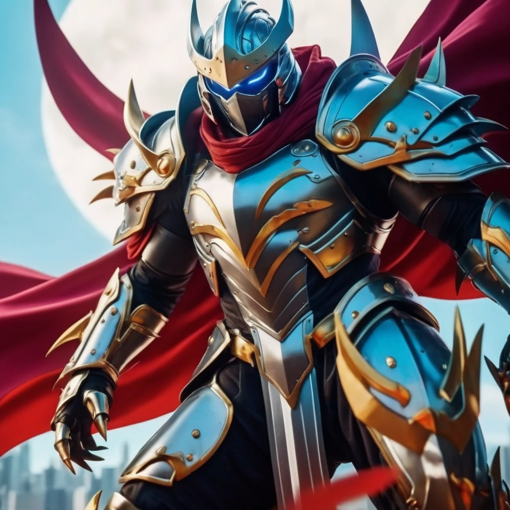 anime artwork of (Cinematic Film stock footage style) in (arri alexa style) (Kodak film print style),
 <lora:super shredder:1>
super shredder a man in armor with large claws, anime style, key visual, vibrant, studio anime,  highly detailed