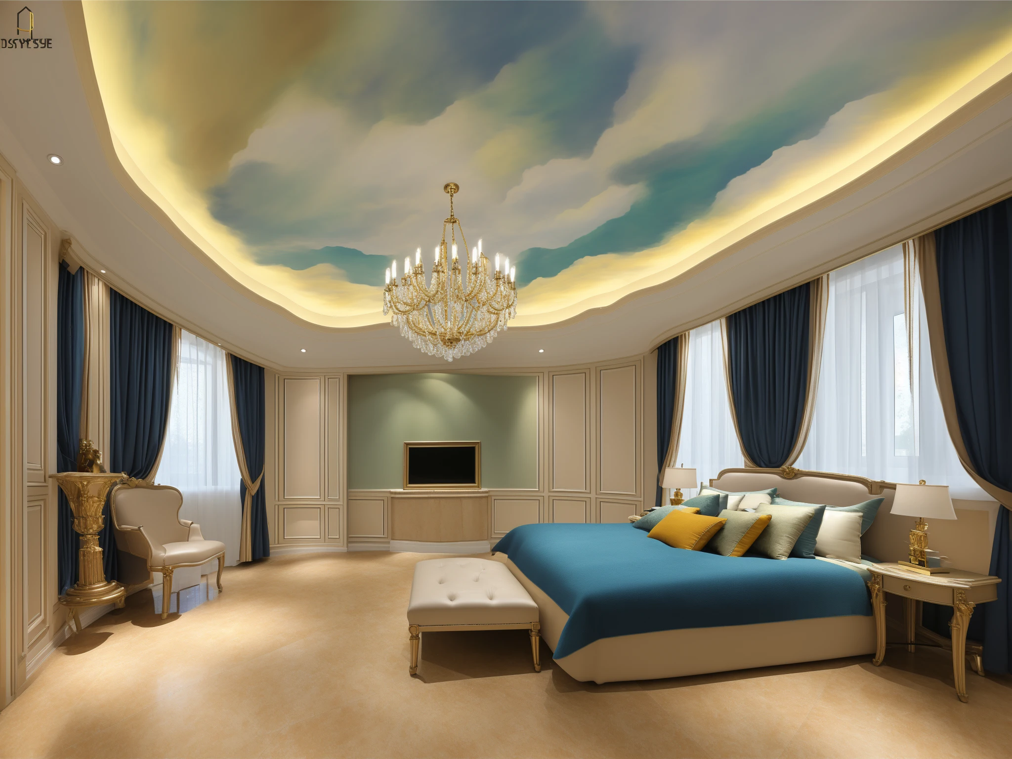 <lora:JJsEuropeanStyle:1> ((European Style)) , Best quality , Masterpiece, no humans,  floor, window, curtains ,rug ,indoor, photorealistic, ceiling light,