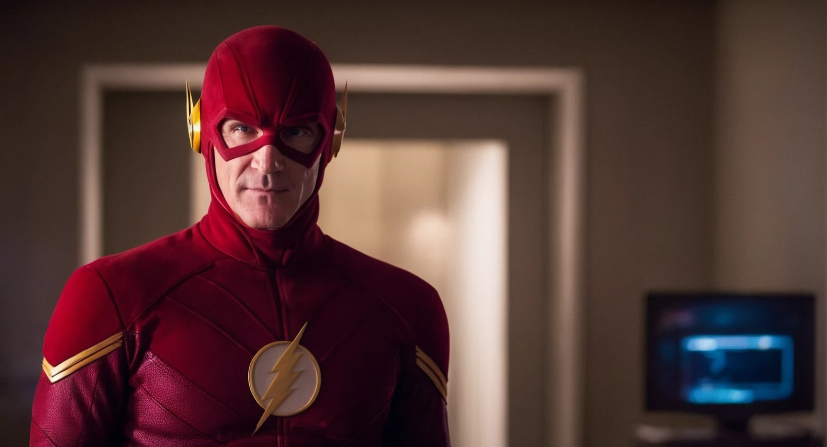 cinematic film still of Cinematic Film Footage
<lora:The Flash:1>
<lora:Cinematic Film:1>
John Wesley Shipp The Flash a man in a flash costume standing in a room barry allen original flash suit, shallow depth of field, vignette, highly detailed, high budget, bokeh, cinemascope, moody, epic, gorgeous, film grain, grainy