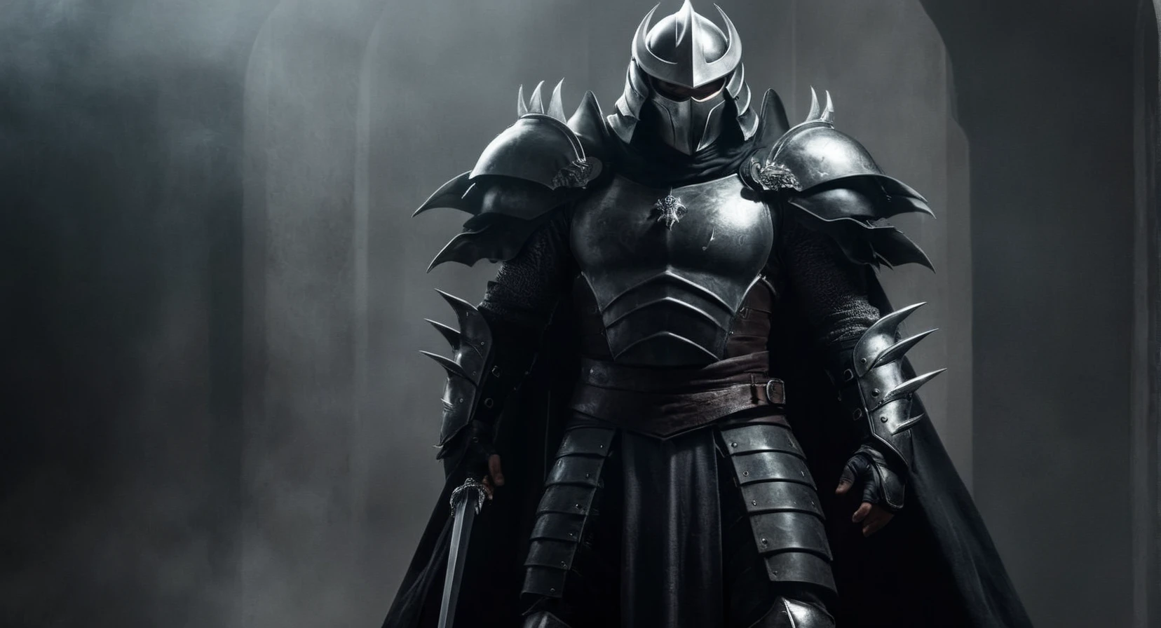 Dark Fantasy Art of Cinematic Film Footage
<lora:Cinematic Film:1>
<lora:super shredder:1>
super shredder a man in a helmet armor and a cape with large claws, dark, moody, dark fantasy style