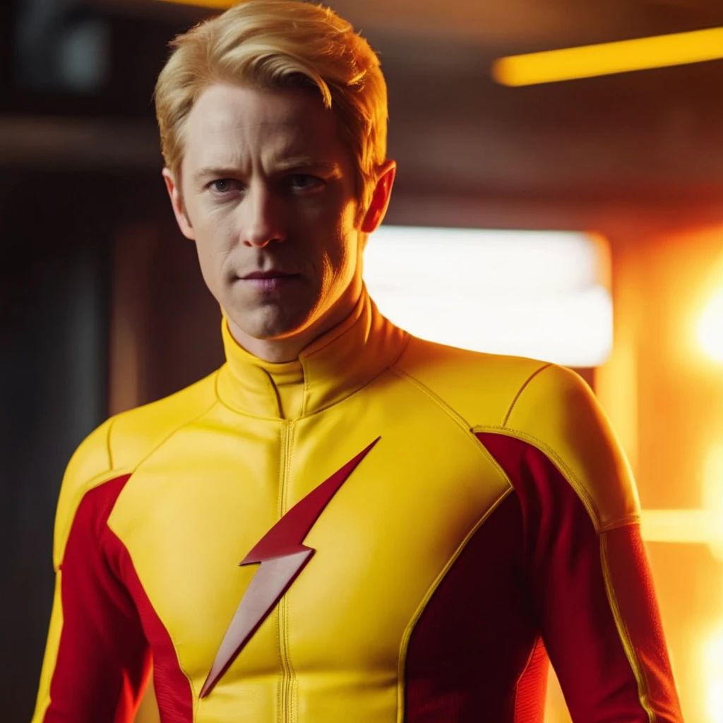 cinematic film still of (Cinematic Film stock footage style) in (arri alexa style) (Kodak film print style),
<lora:The Flash:1>
The Flash a man in a yellow and red costume Eobard Thawne Reverse Flash glowing red eyes  , shallow depth of field, vignette, highly detailed, high budget, bokeh, cinemascope, moody, epic, gorgeous, film grain, grainy