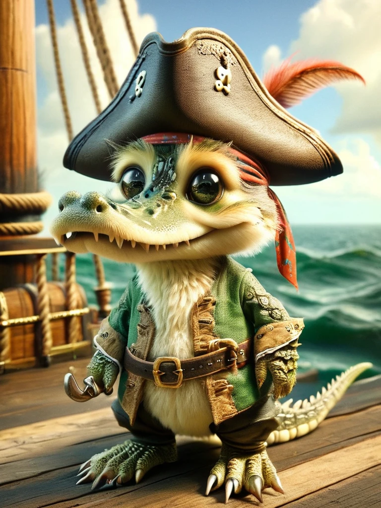 fur pirates, alligator, <lora:furpirate-000004:0.9>