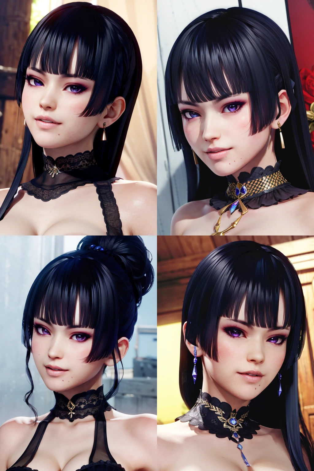 <lora:doa_nyotengu:0.7> nyotengu, portrait, face