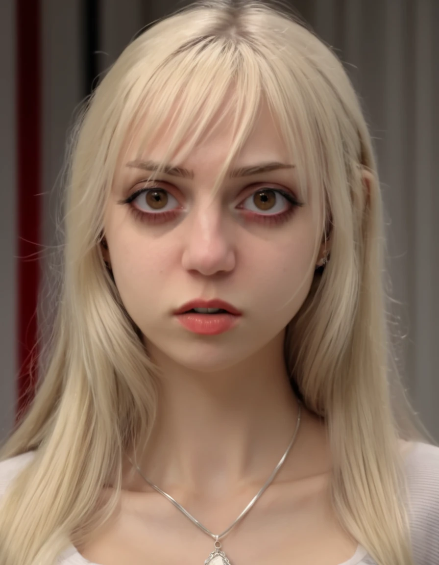 <lora:XL_marymorgan_v5:1>, MaryM0rgan, 1girl, solo, brown eyes, blonde hair, long hair, realistic, necklace, lips, XL_ZIP_realism
