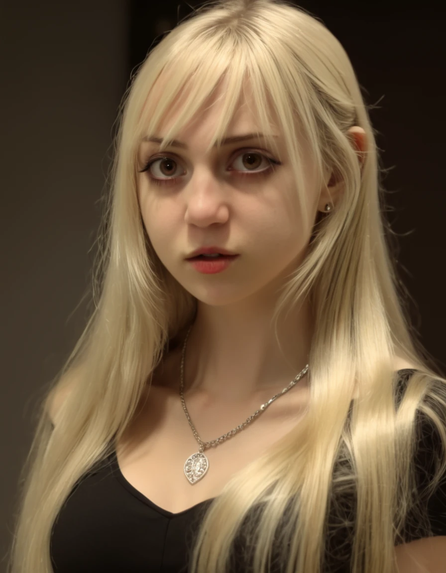 <lora:XL_marymorgan_v5:1>, MaryM0rgan, 1girl, solo, brown eyes, blonde hair, long hair, realistic, necklace,  standing, XL_ZIP_realism