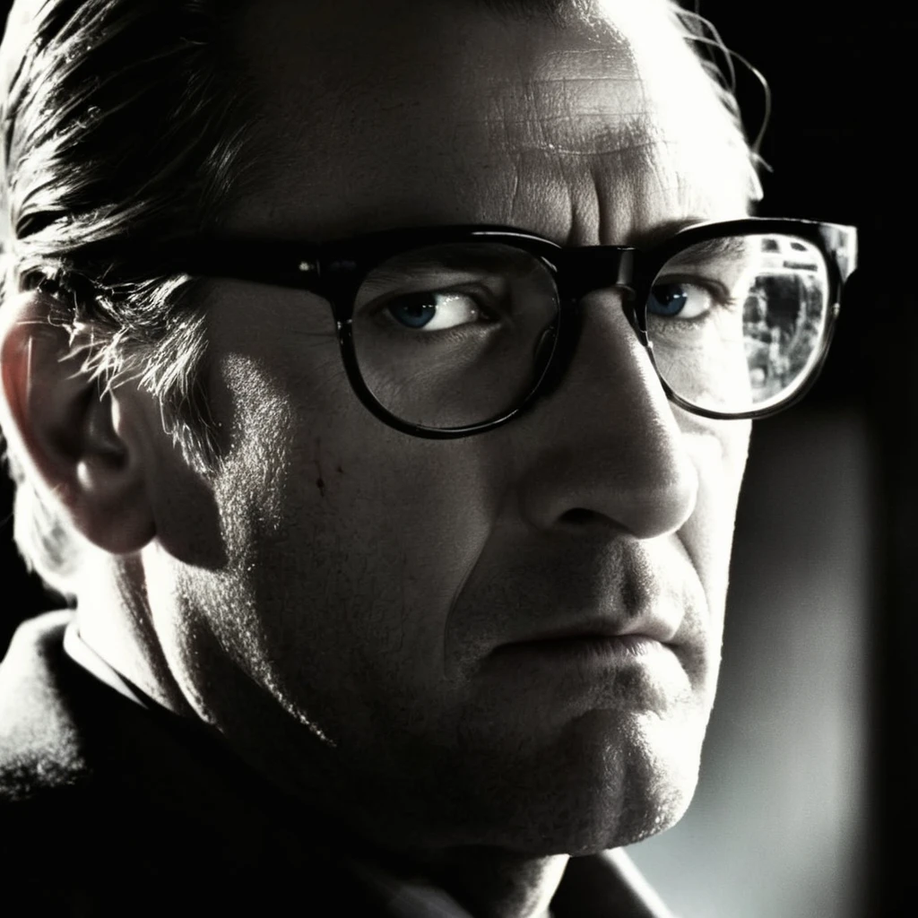 cinematic film still of <lora:sin city style:1.2>
Graphic Novel by Frank Miller
a man with blood on his face and glasses sin city style, shallow depth of field, vignette, highly detailed, high budget, bokeh, cinemascope, moody, epic, gorgeous, film grain, grainy