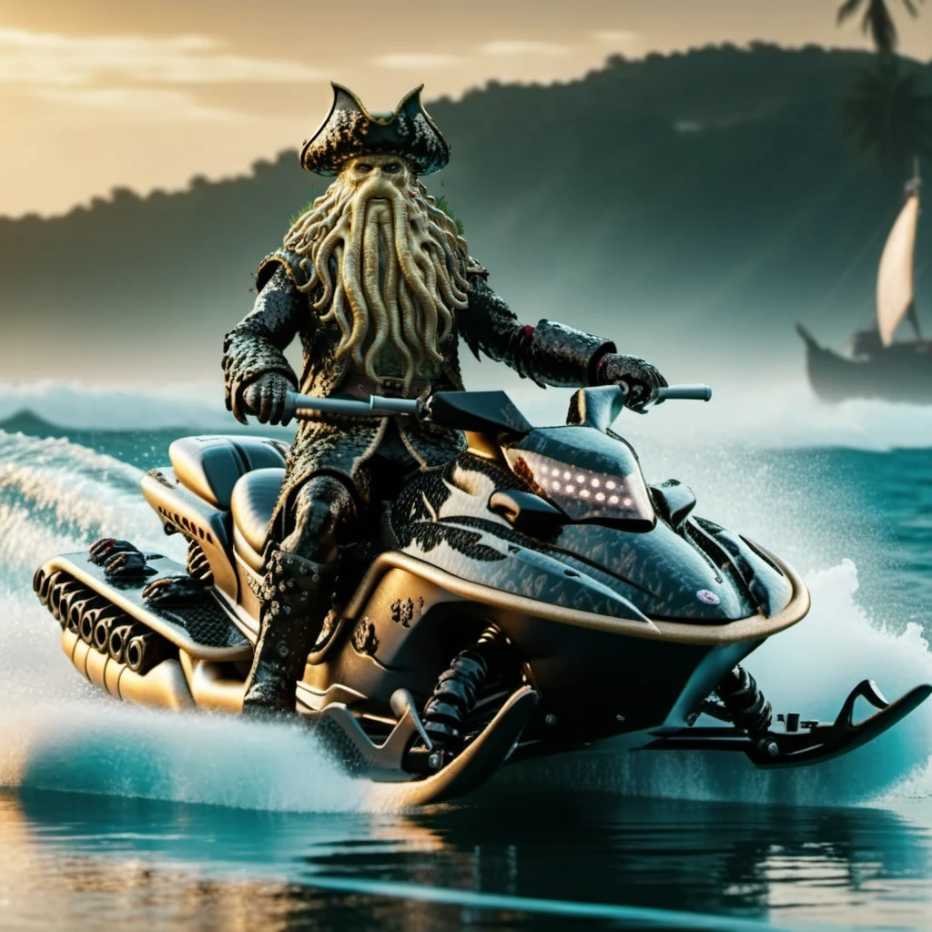 cinematic photo,DavyJones1024, full body, a pirate driving a jetski, highly detailed ,ultra sharp, photograph, film, bokeh, professional, 4k, highly detailed  <lora:DavyJones1024-000410:0.9> <lora:add-detail-xl:1.5>