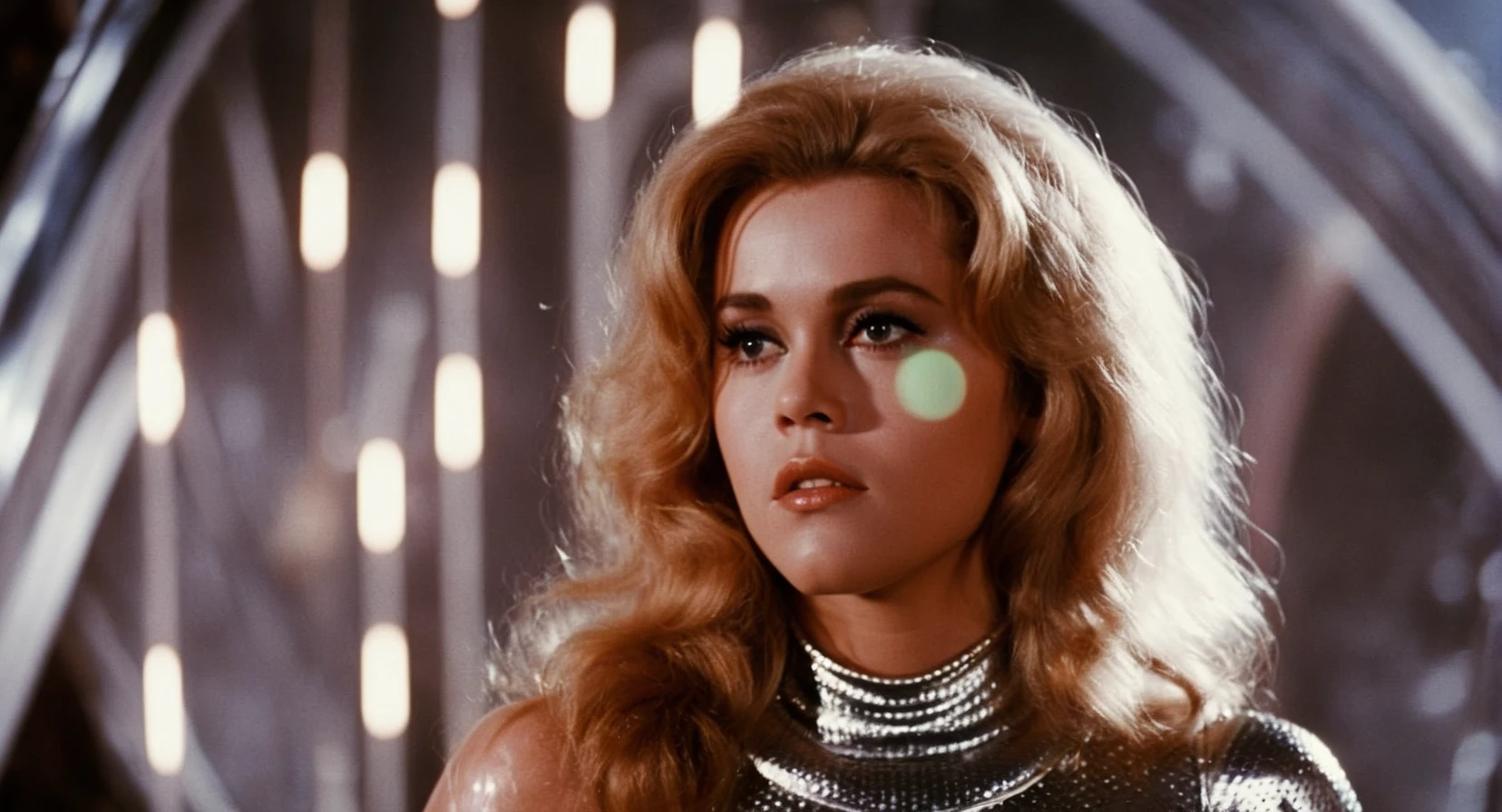 cinematic film still of <lora:Barbarella:1>
Barbarella a woman in a silver bodysuit , shallow depth of field, vignette, highly detailed, high budget, bokeh, cinemascope, moody, epic, gorgeous, film grain, grainy