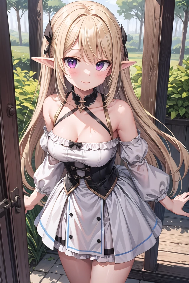 insanely detailed, absurdres, ultra-highres, ultra-detailed, best quality,
1girl, solo, nice hands, perfect hands,
BREAK
wearing dress,
happy smile, laugh, closed mouth,
walking,
from above, cowboy shot,
BREAK
slender, kawaii, perfect symmetrical face, ultra cute girl, ultra cute face, ultra detailed eyes, ultra detailed hair, ultra cute, ultra beautiful,
BREAK
in forest,
BREAK
elf girl, blonde hair, elf ear, pink eyes, medium breasts