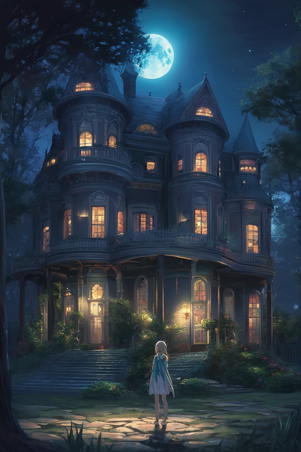 (school_swimsuit:2.8),
masterpiece,best quality, game CG,
BREAK
1girl,
dirty blonde hair,
long pixie ,
turquoise eyes,
from side
full body
On a pitch-dark night, an old western mansion stands still.
BREAK
The curtains flutter in the wind, occasionally letting the moonlight penetrate the mansion's interior.
BREAK
The hall is vast, dominated by silence, with no sign of anyone.
BREAK
Yet, amidst the quiet, there's an eerie sense that something might happen.