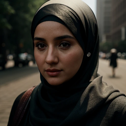cinematic film still of <lora:hijab_1.5:1.2>
a woman wearing a hijab and a white head scarf Hijab style, shallow depth of field, vignette, highly detailed, high budget, bokeh, cinemascope, moody, epic, gorgeous, film grain, grainy