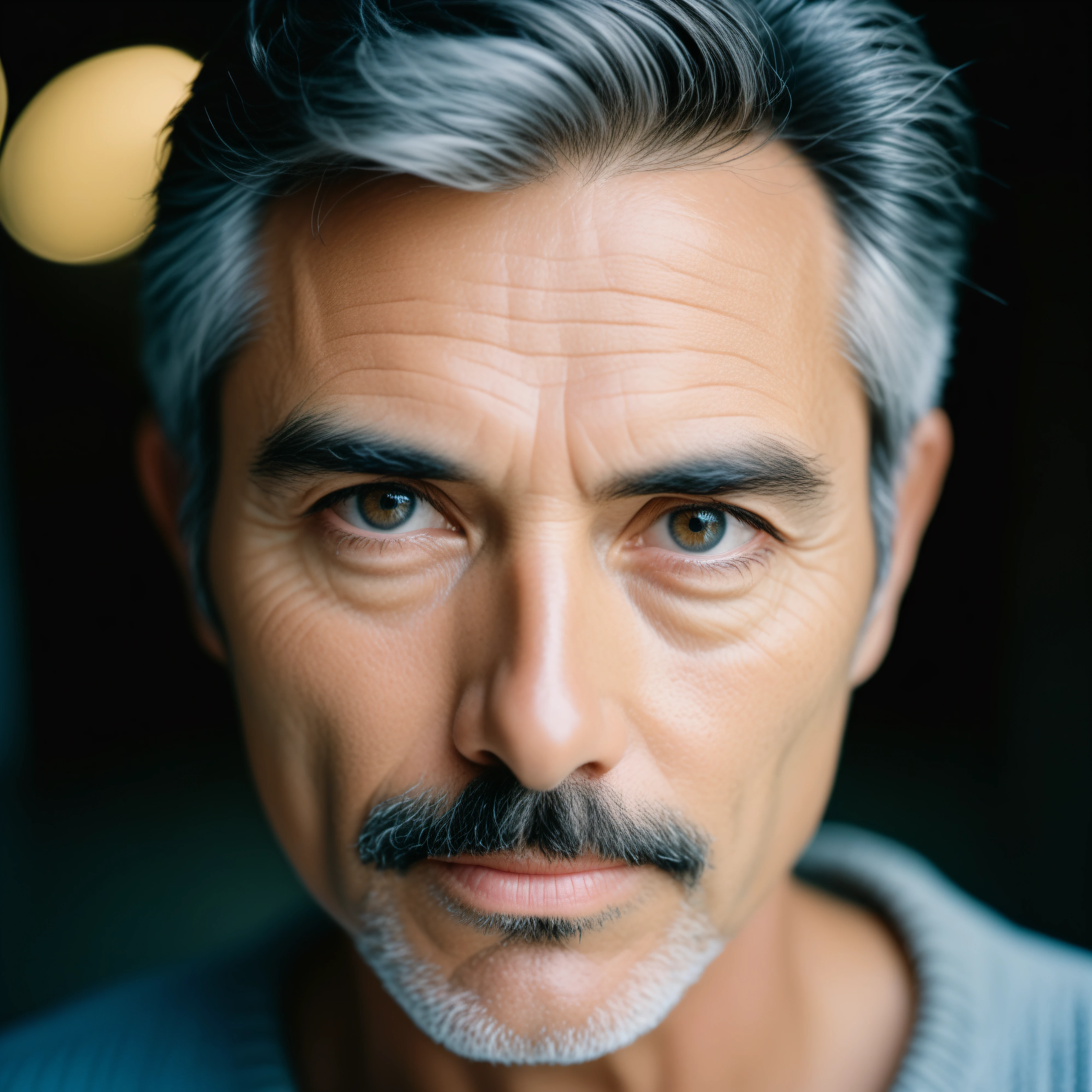 amateur photo of a man, analog, raw, f2, 35mm, an (amateur photo) of a 50 year old candid photo of a man, flash photography, taken on an old camera, polaroid. 8k, highly detailed, detailed skin texture, natural skin texture, perfect eyes, perfect iris, high detail eyes, detailed iris, detailed cloth texture, perfect eyes, detailed eyes, (high quality, best quality:1.3), Extremely high-resolution, film grain, dslr, Kodak Portra 400 camera f1.6 lens, 35mm, Fujifilm Superia Premium 400, Nikon D850, <lora:add_detail:0.33>