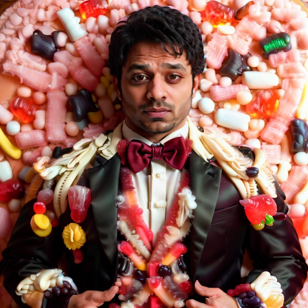professional photography, portrait of awaisjafar person, still film, high resolution, 4k, photo by Sacha Goldberger,  <lora:awaisjafar_31500:1>  <lora:candylandai:1>