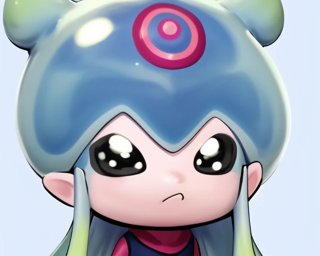 masterpiece,absurdres,best quality,solo,jellymon,2d,simple background,anime,portrait,chibi,  <lora:Jellymon15V2:1>