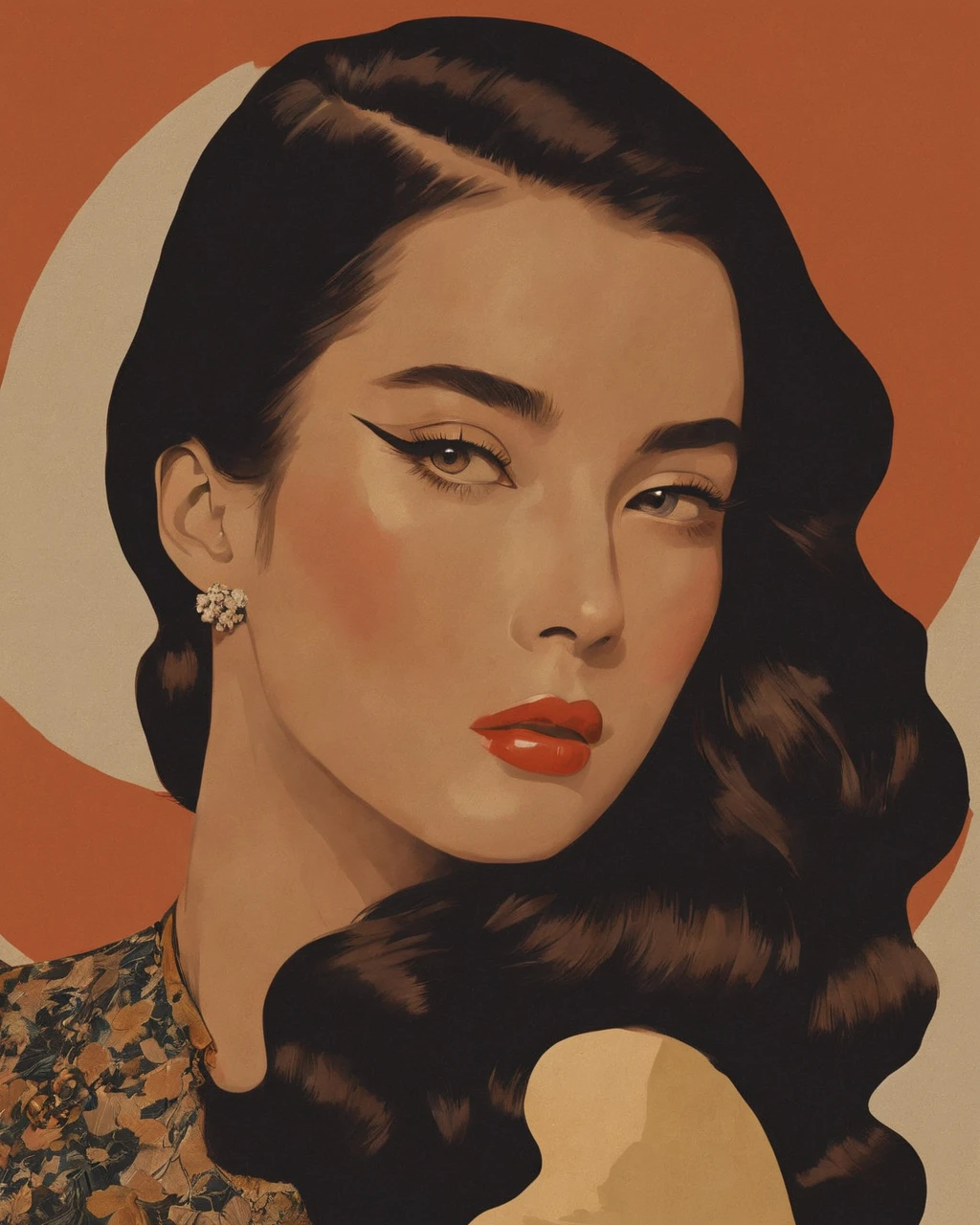 illustration masterpiece, artistic portrait , vintage_vibes <lora:Vintage_vibes:0.75>