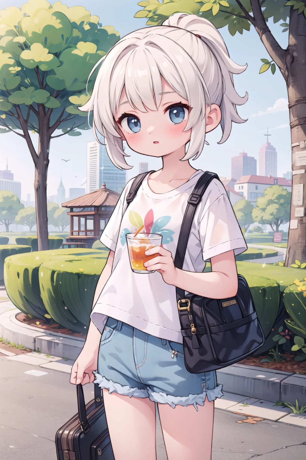 (masterpiece), 1girl, casual, park