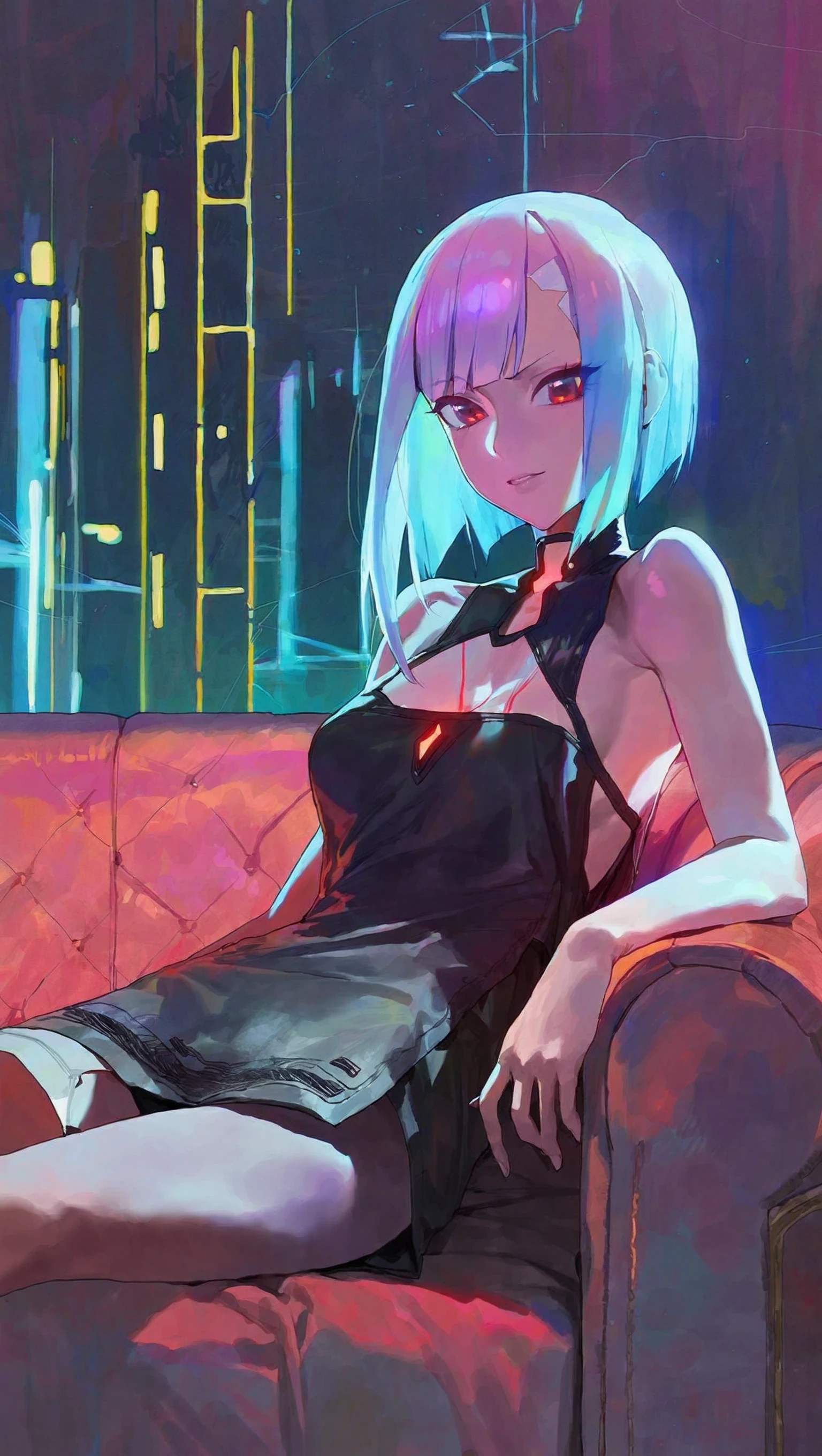 lucy cyberpunk, by modare, fashionable, beautiful