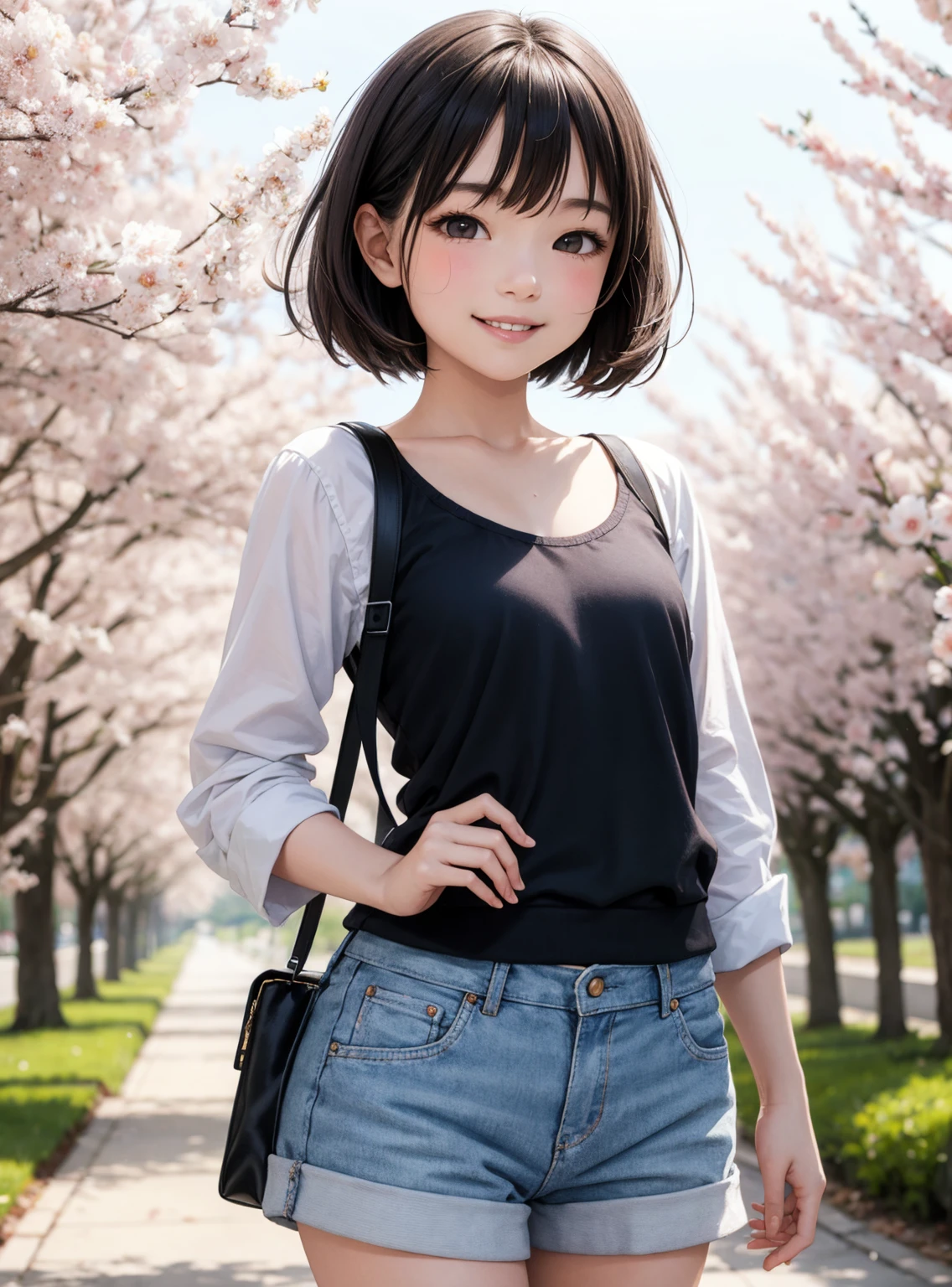 (art:1.4) of 1girl, smile, spring