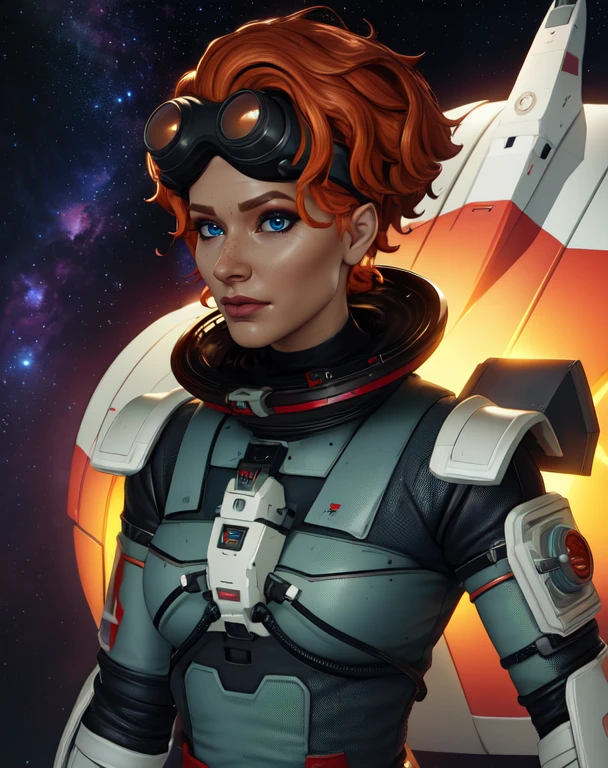 horizon, orange hair, short hair, blue eyes, goggles on head
spacesuit,
standing, upper body,
spaceship,
(insanely detailed, beautiful detailed face,beautiful detailed eyes, masterpiece, best quality),solo, <lora:horizon:0.8>