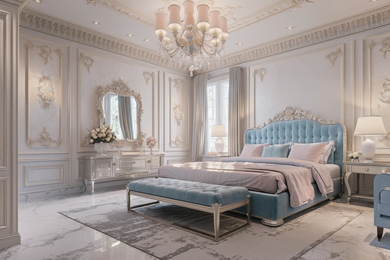 ((best quality)),((masterpiece)),((realistic)), , photorealistic, sky,chair , <lora:JJsLuxury_Bedroom:.7>,dslr, RAW photo ,authentic, soft lighting,film grain, Fujifilm XT3 ,
(((Luxury Bedroom))) ,indoor scenery, reflection ,wall ,rug , lamp, flower, vase , chair ,ceiling , plant, window ,curtain ,television ,couch, modern,pink
