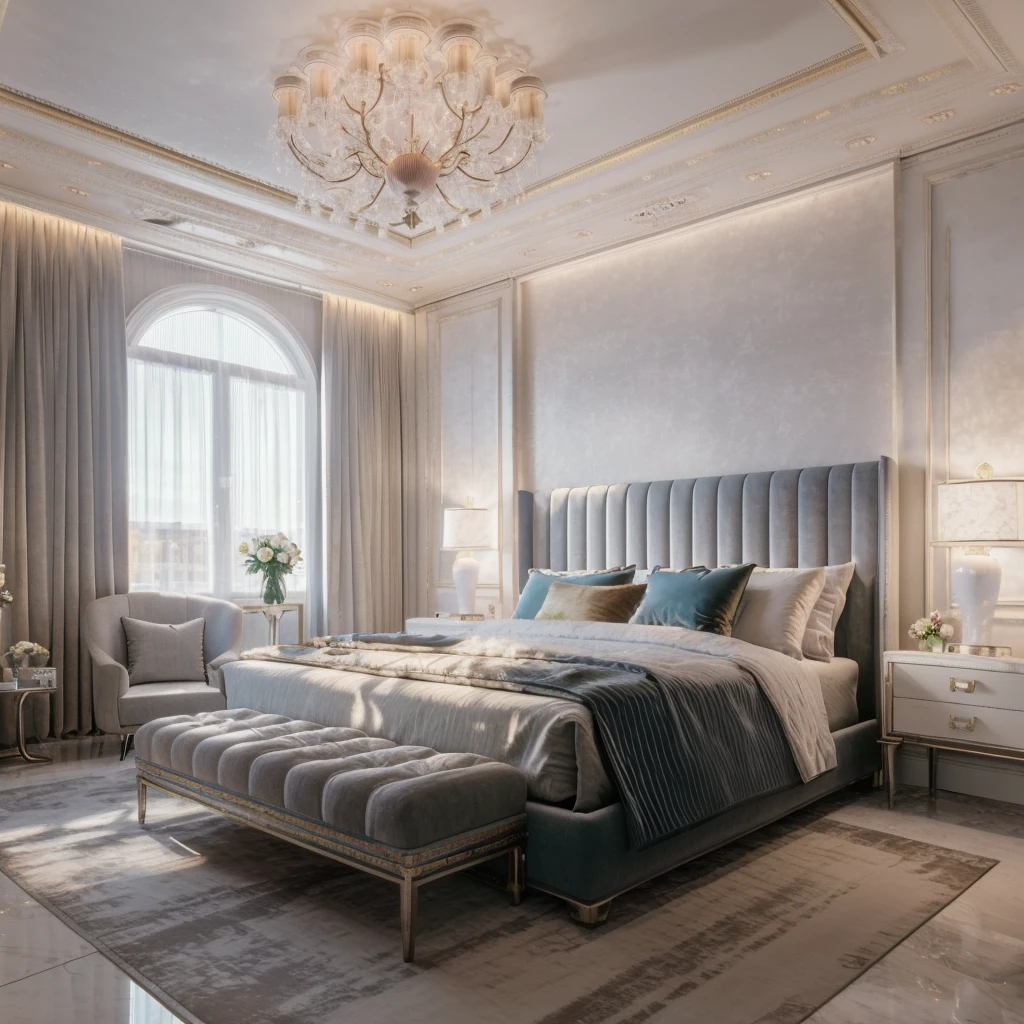 ((best quality)),((masterpiece)),((realistic)),   , photorealistic,  sky,chair ,  <lora:JJsLuxury_Bedroom:.7>,dslr,  RAW photo ,authentic,  soft lighting,film grain, Fujifilm XT3 ,
(((Luxury Bedroom))) ,indoor scenery, reflection ,wall ,rug , lamp, flower, vase , chair ,ceiling , plant, window ,curtain ,television ,couch,  modern,pink