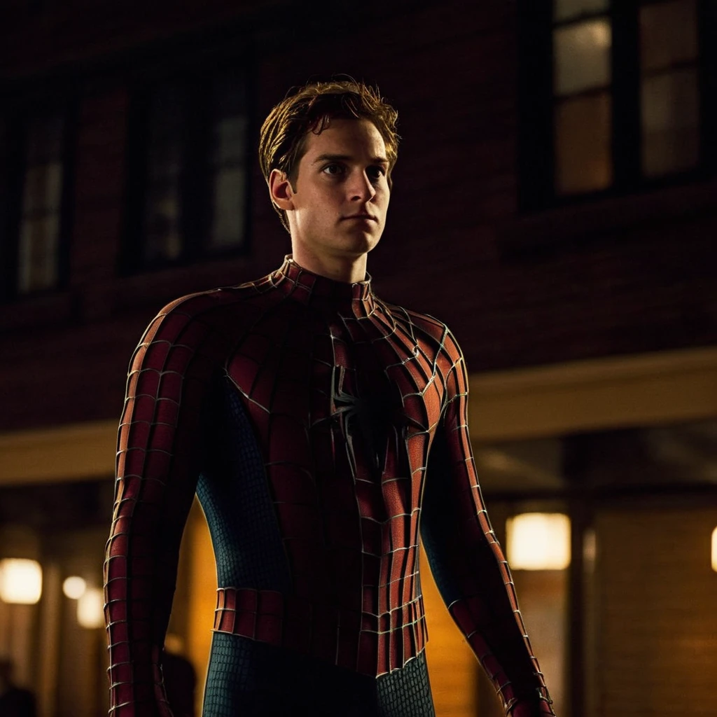 cinematic film still of <lora:Spider-Man:1.2>
Spider-Man a man in a spider - man suit standing in the dark, shallow depth of field, vignette, highly detailed, high budget, bokeh, cinemascope, moody, epic, gorgeous, film grain, grainy
